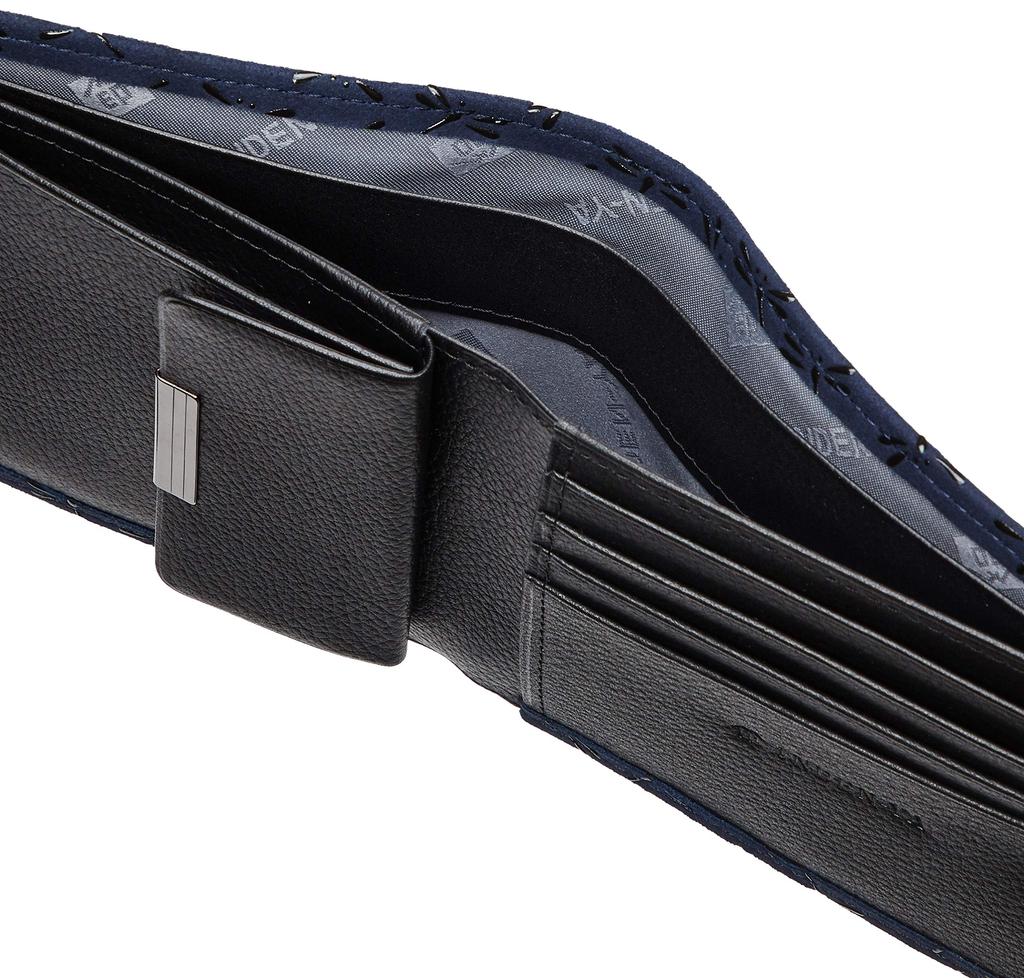 billfold navy deerskin with black lacquer dragonfly [Indenya] Bi-fold wallet, C, pattern, 2003-04-008