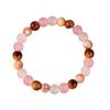 Festive Gifts Rose Quartz Agate Beaded Bracelet Warm Sweet Natural Fashion Jewelry For Women Daily Wear Gift Ideal For Love And Emotional Healing
