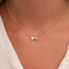 Women Fashion Simple Design Heart Shape 26 Letter Pendant Necklace Jewelry