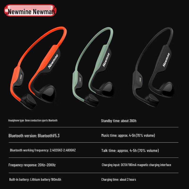 Newmine H81 Bone Conduction Bluetooth Sports Headphones
