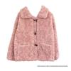 Fleece-Lined Lamb Wool Coat for Women - 2025 Autumn/Winter Short Style