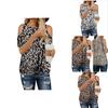 Elegante T-shirt da Donna con Stampa Leopardata e Design Cold Shoulder Perfetta per l'Estate