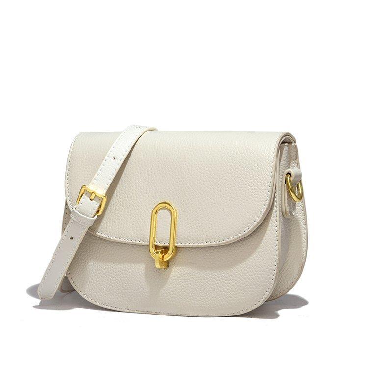 Leder Kleine Tasche Damen High-End Textur Nische Leder Damen Tasche Achsel Satteltasche Einzelne Schulter Umhängetasche
