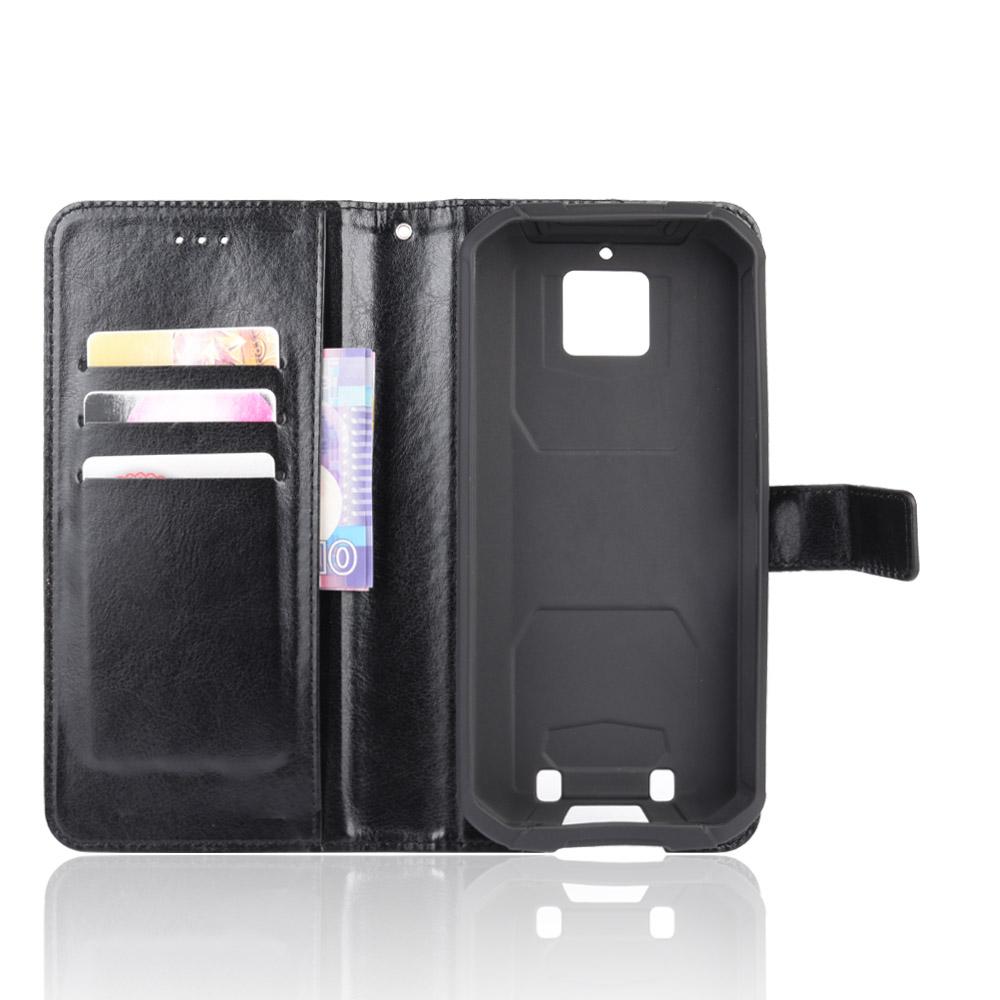 Para Oukitel WP6 Funda tipo cartera con soporte y ranuras para tarjetas – Funda de cuero con tapa resistente a golpes, polvo y uso intensivo de negocios