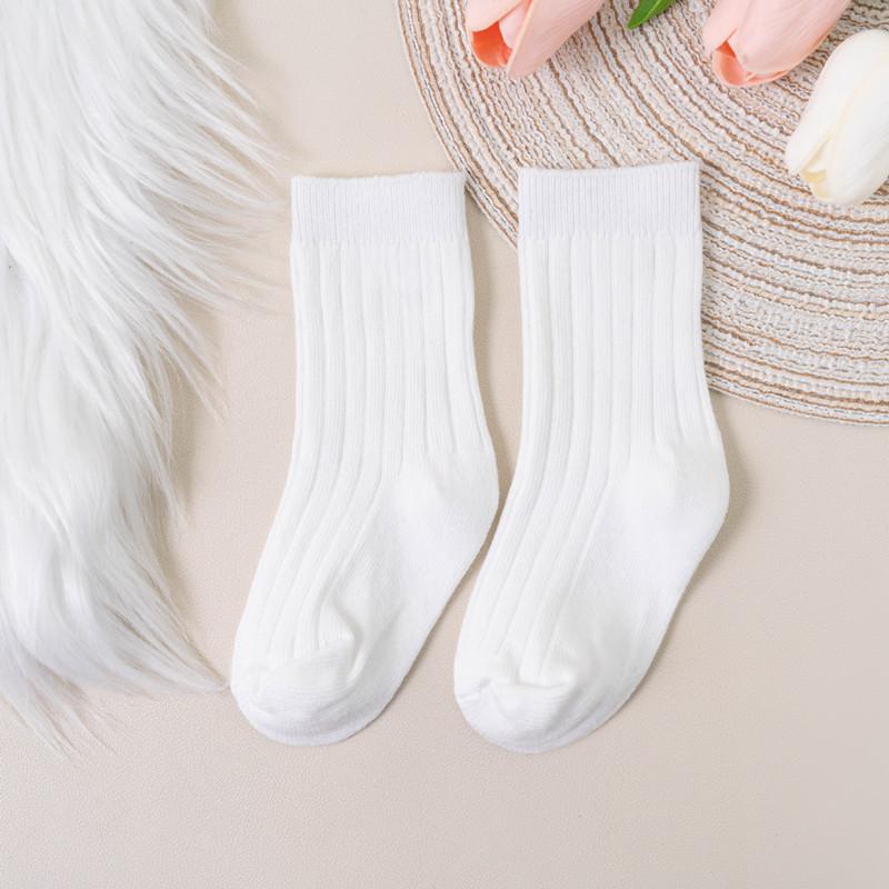 Baby Boys Girls Socks Breathable Toddlers Kids Short Socks Solid Soft Cotton Stripe Infant Princess Cute Socks For 0-8Years
