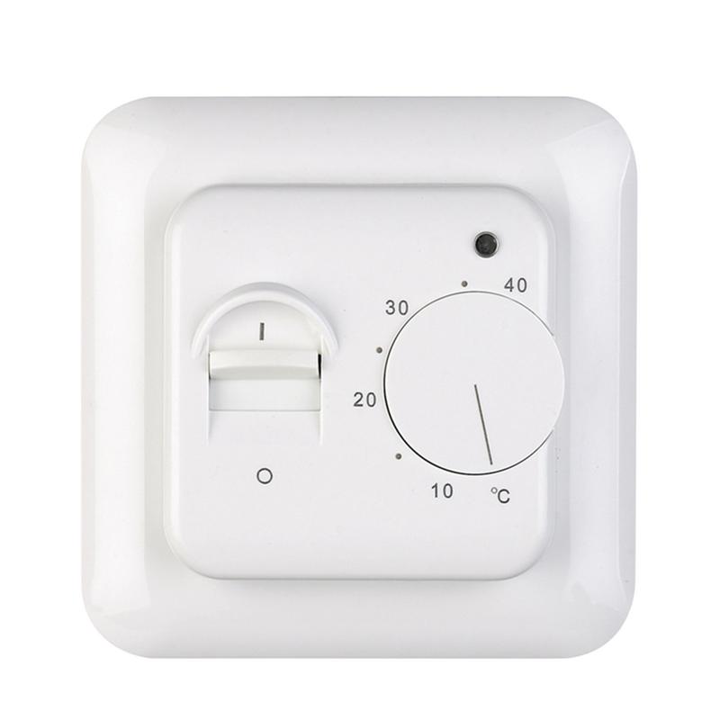 16A 220V Mechanical Knob Thermostat Manual Floor Heating Cable Thermostat Infrared Heater With External NTC Sensor Probe United States