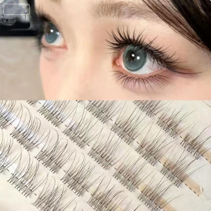 120 Pcs Natural Cluster Lashes – Band-Free, Easy-Apply Individual Flare Lashes for Everyday Wear, Lightweight & Reusable