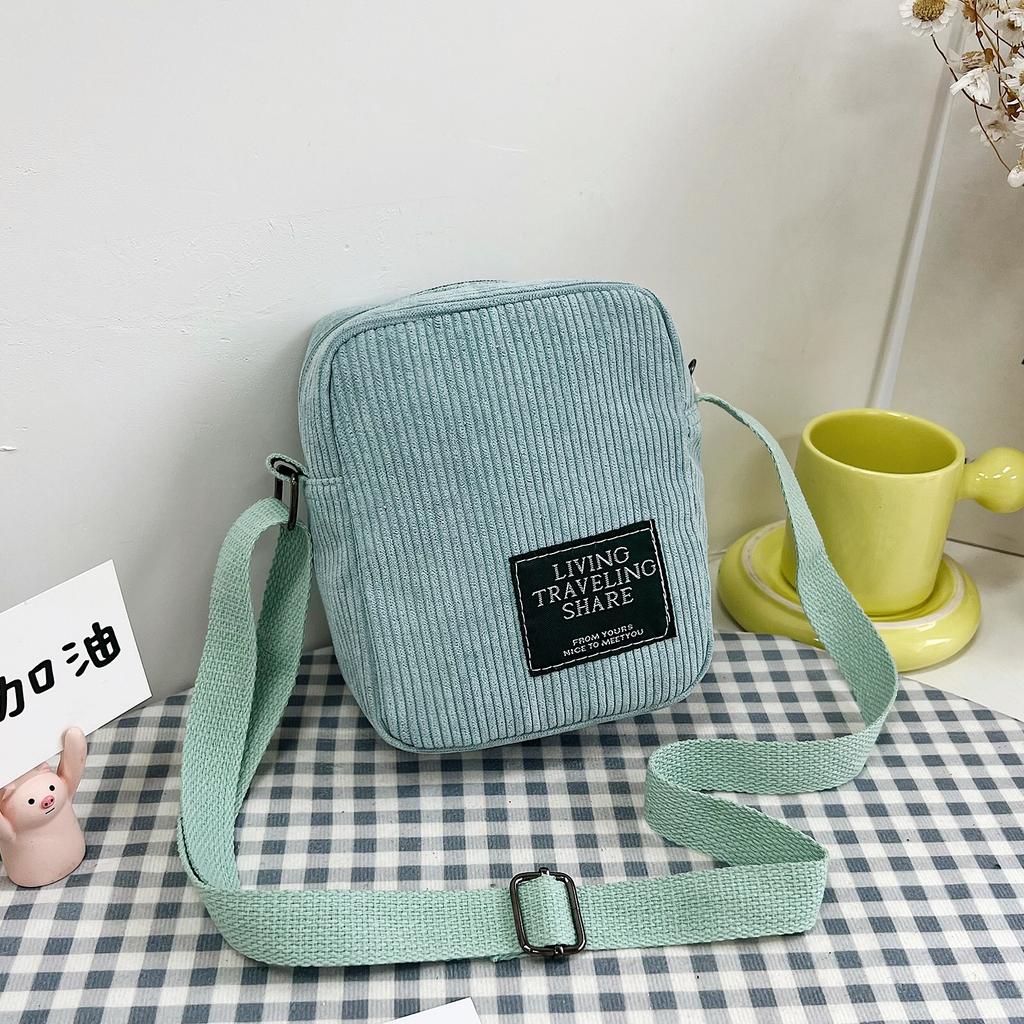 Fashion Women Corduroy Crossbody Messenger Bag Shoulder Bags Ladies Casual Handbag for Women