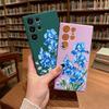 Blue Irises with Butterfly Soft TPU Case Slim Shockproof Protective Cover For Samsung Galaxy S Ultra FE Plus A Series 5G