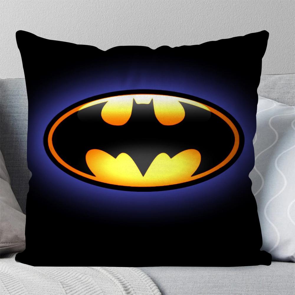 

Cartoon COOL B-Batman Pillow Case Square Pillow Bedroom Sofa Leisure Comfort Cushion Car Living Room Home Decoration 40X40 12x12Inch