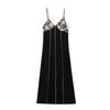 Kaslead New Arrival Women's Clothing Fashion Style Embroider V-neck Strap Midi Skirt Dress 3897112 093
