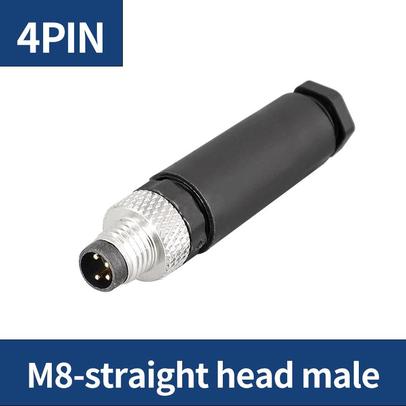 KRE 3/4/5/6/8 Pin Male Female Straight Aviation Plug Socket Sensor Cable M8 Waterproof Connectors