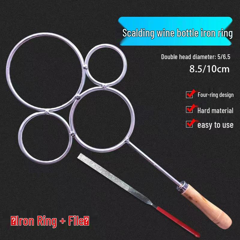 Double-Headed Soju Bottle Ring Cutter & Hot Wine Bottle Vase Tool