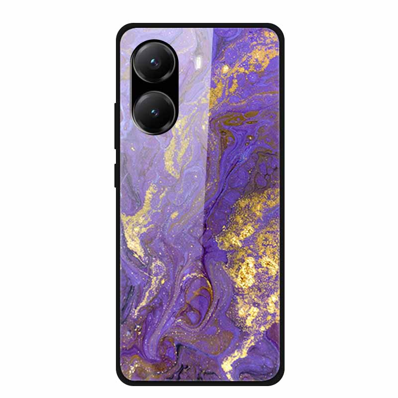 Tempered Glass Case For Poco X7 Pro Back Cover PC Hard Shockproof Cases for Xiaomi PocoX7 Pro Funda Marble Texture Fashion Coque