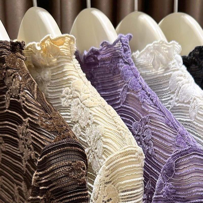 Swetry Topy Damskie Długi Rękaw Jesień Zima Wyściełana Bluzka Oversize Półgolf Luźna Koszula z Długim Rękawem Dopasowane Swetry