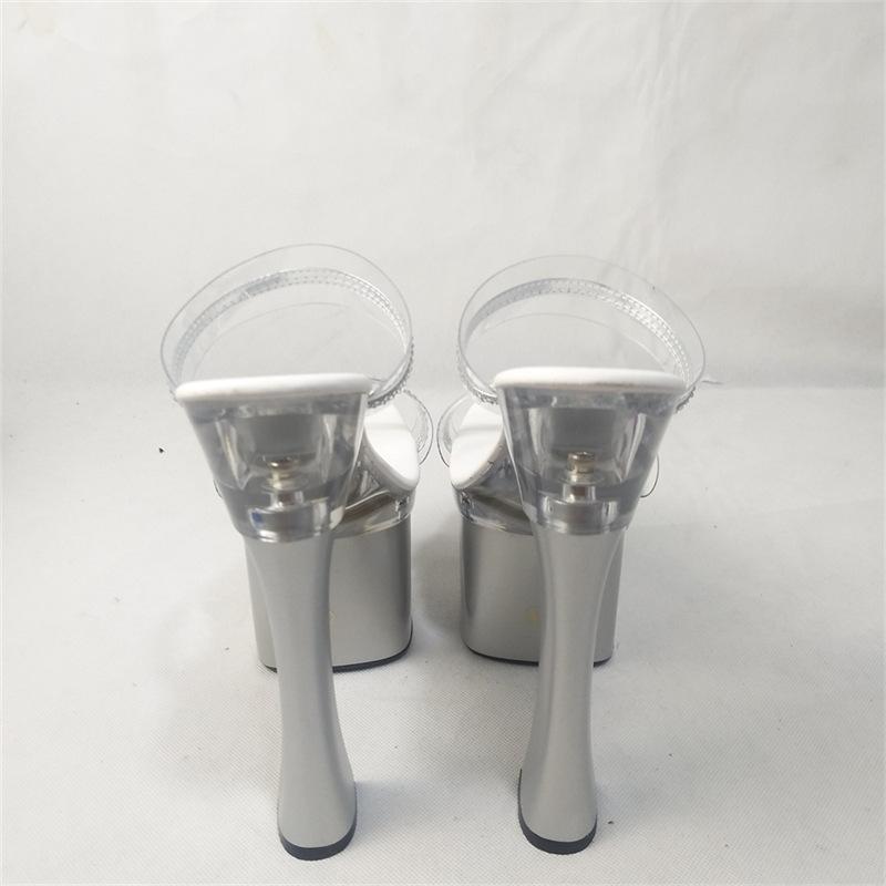 Super high heels thick heels table shoes, waterproof platform platform platform sandals 2025 summer new women's shoes 17CM/cm