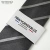 [New Yorker Blue] Striped (Melange) Necktie NB912566 Gray, One Size Fits All, Business Suit Style, Gift