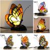 Pastoral Butterfly Glass Table Lamp - Bedroom and Living Room Night Light Decor