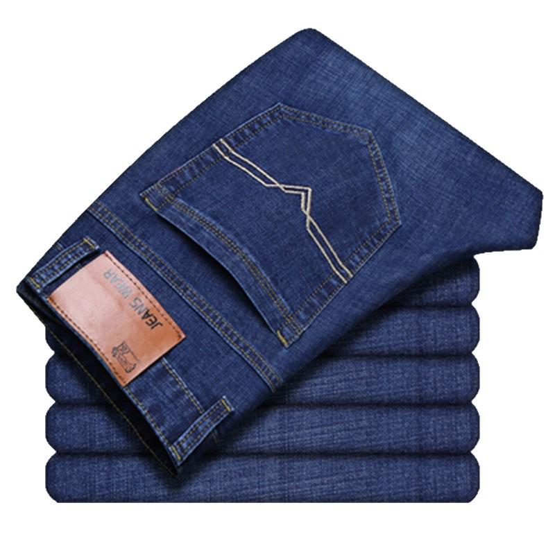 Jeans décontractés droits taille moyenne pour homme Printemps-Été 2025, Pantalon de travail résistant aux taches et polyvalent