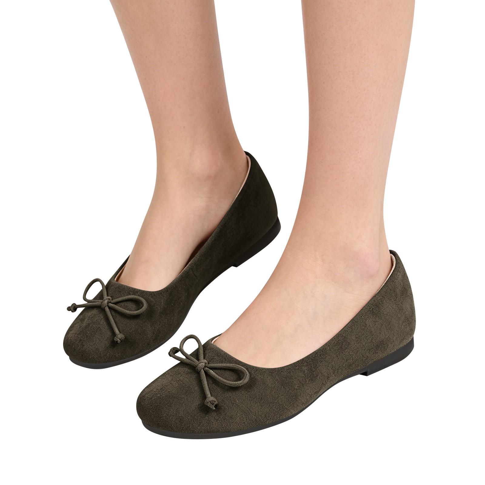 Women Bow Tie Ballet Flats Square Toe Slip On Lightweight Comfortable Casual Flat Shoes for Daily Wear 36 армия зеленый