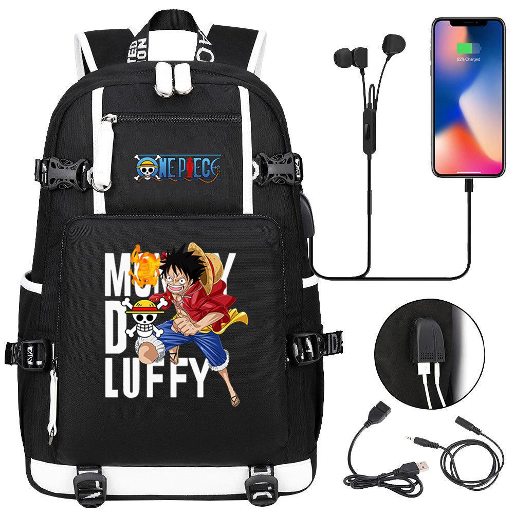 One Piece King Fashion Backpack Personalized Printing Youth Leisure Travel Cross-border Multifunctional Large Capacity Student School Bag