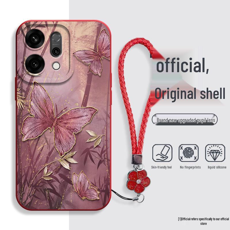 Bamboo Butterfly Ink Phone Case for OPPO Reno14/14Pro/13/12 Fashion Series