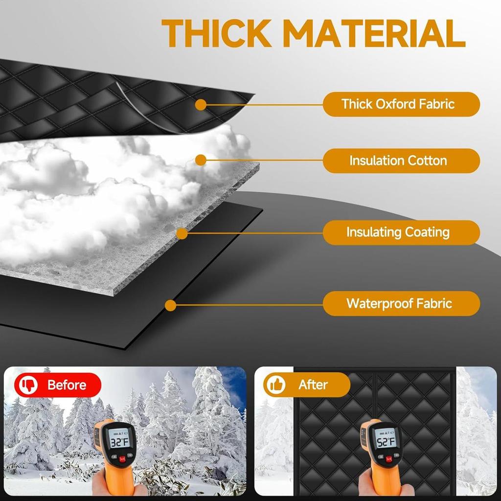 Rv Door Insulation Curtains Windproof 33X80Inch Magnetic Folding Doors Insulation Cover For Travel Outdoor Protection Camping