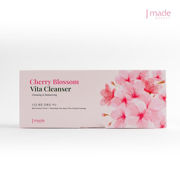 J-Hergestellt Seife handgemacht Kirschblüte Vitamin feuchtigkeitsspendend reinigend 3-teiliges Set, 3 Stück, 100g