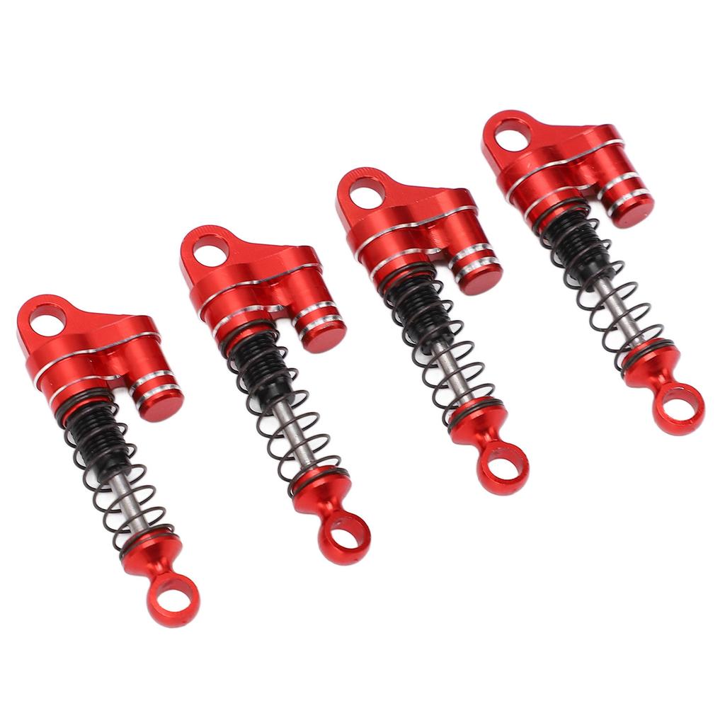 4pcs RC Shock Absorbers Red Aluminum Alloy High Elastic Spring Metal Shock Absorbers for Scx24 for