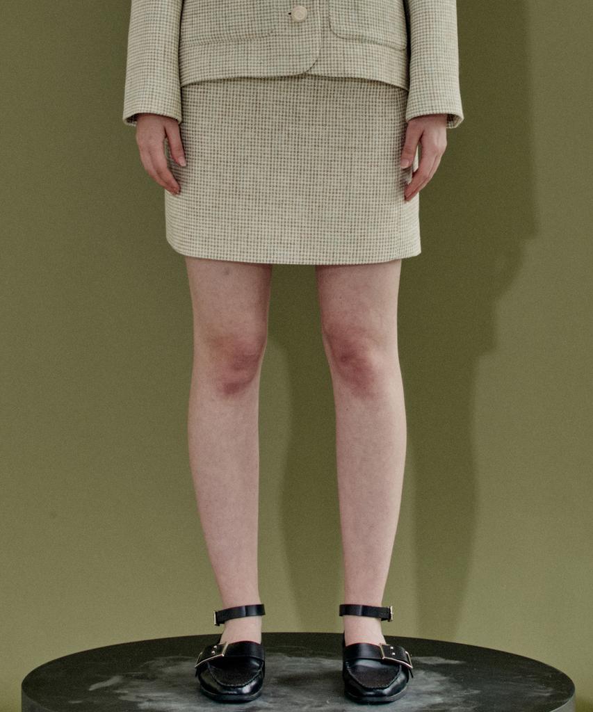 Enor Tweed Mini Skirt - Ivory