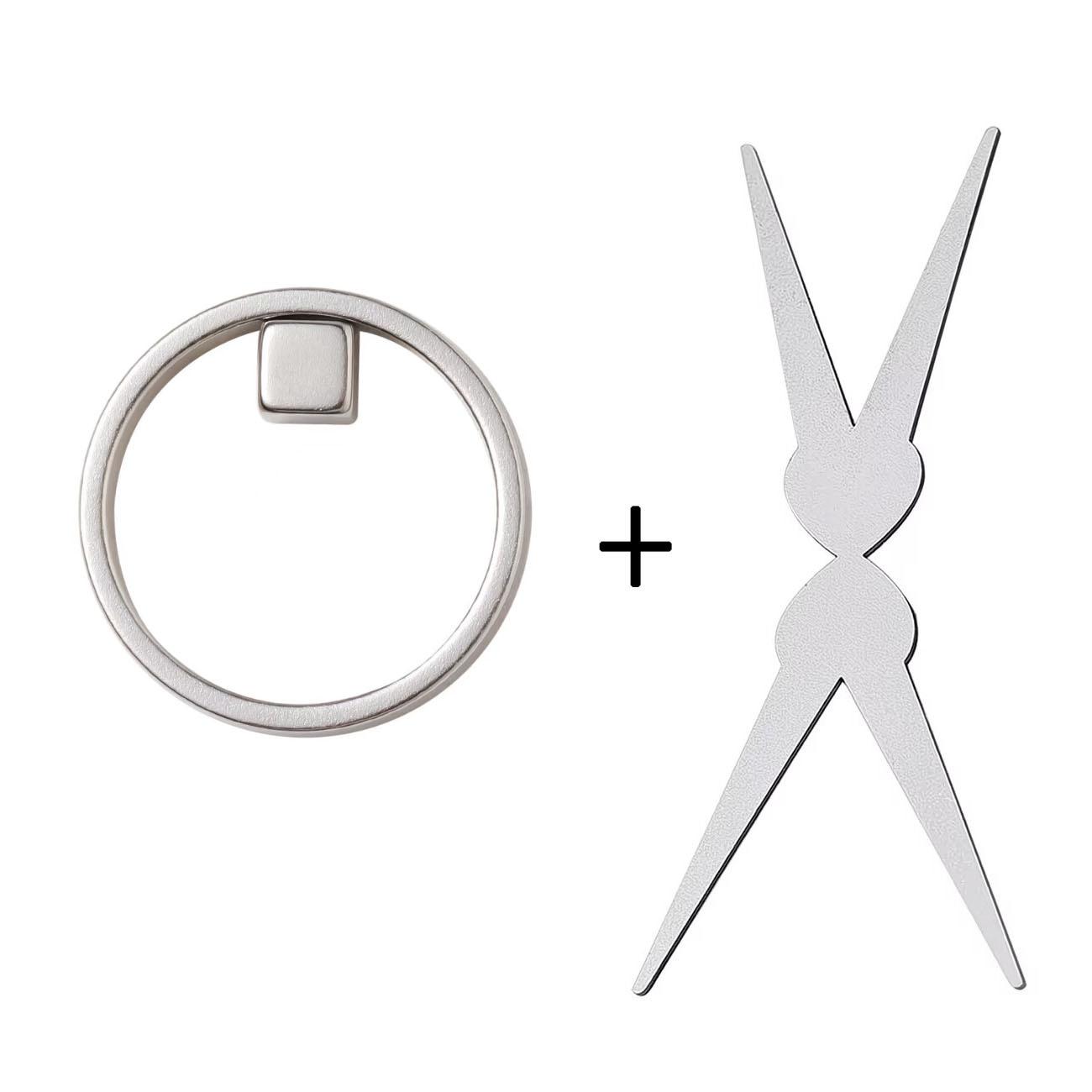 2pcs/Set Nail Art Hollow Cat Eye Magnetic Ring Cat Eye Tool X-Shaped Iron Sheet French Cat Eye Auxiliary Tool