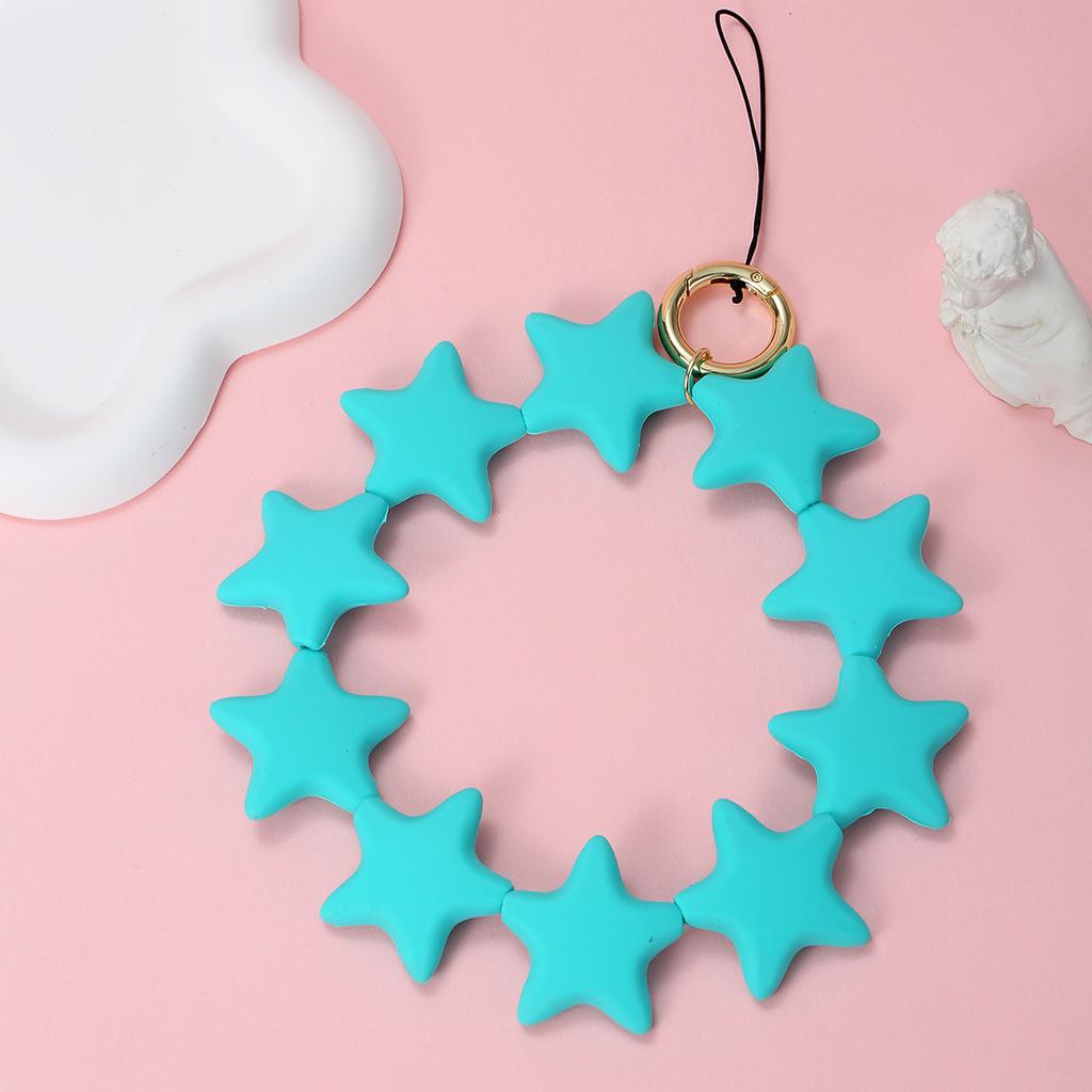Cute Cartoon Star Pendant Keychain Silicone Colorful Stars Woman Key Chain For  Men Women Bag Charm Accessories Gifts