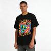 Vintage Skull Brain Charge Print Trendy Short Sleeve T-Shirt Pure cotton T-shirt