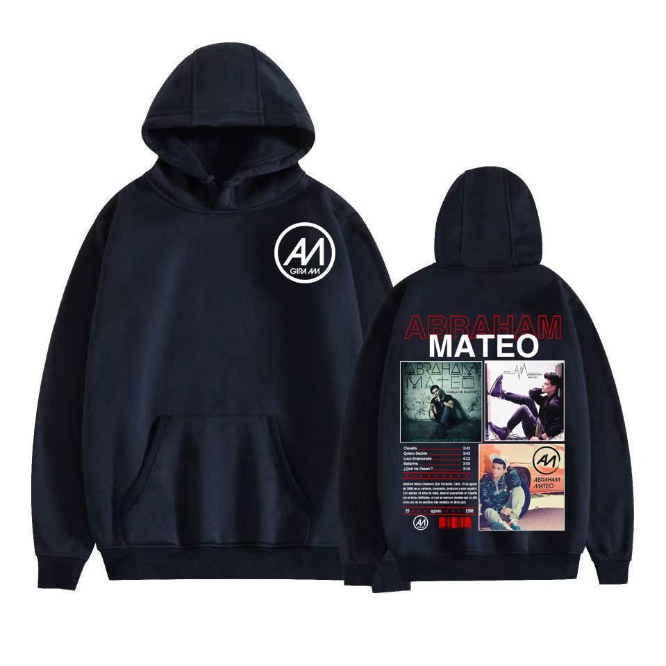 Rapper Abraham Mateo Musikalbum Grafik Hoodies Herrenbekleidung Vintage 90er Hip Hop Sweatshirts Fleece Übergroßer Hoodie Pullover