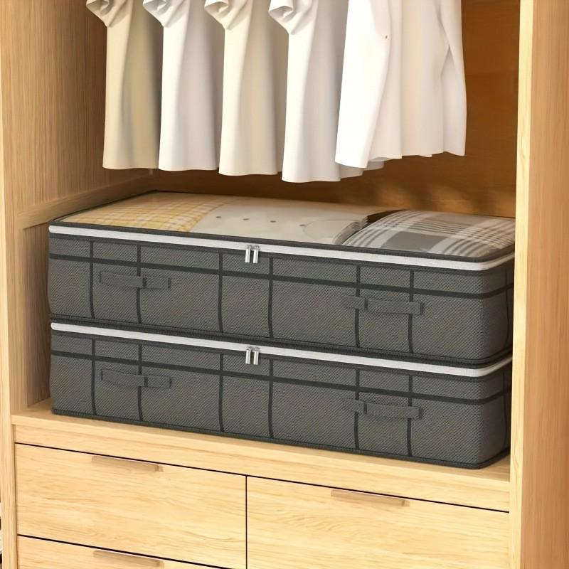 Foldable Non-woven Bed Storage Bag with Transparent Window for Clothes Organization