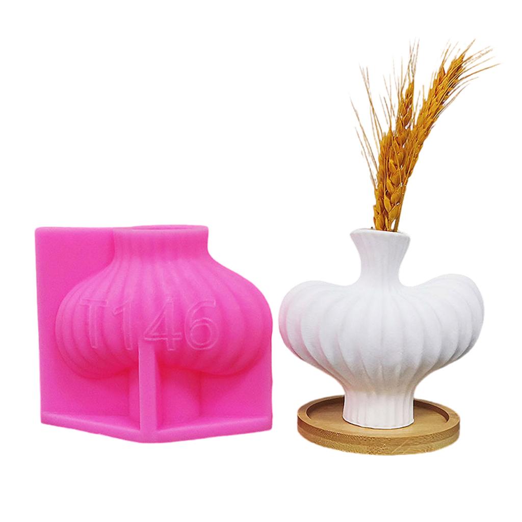 Silicone Vase Moulds Silicone Planter Molds Striped Shape Craft Molds Sculpture Moulds Suitable for Flower Arrangements