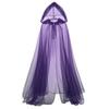 Costume da Strega con Mantello di Halloween Lunga Mantella in Rete Outfit Cosplay Festa Performance Mietitore Costume da Fantasma Accessorio per Travestimento Teatrale per Adulti