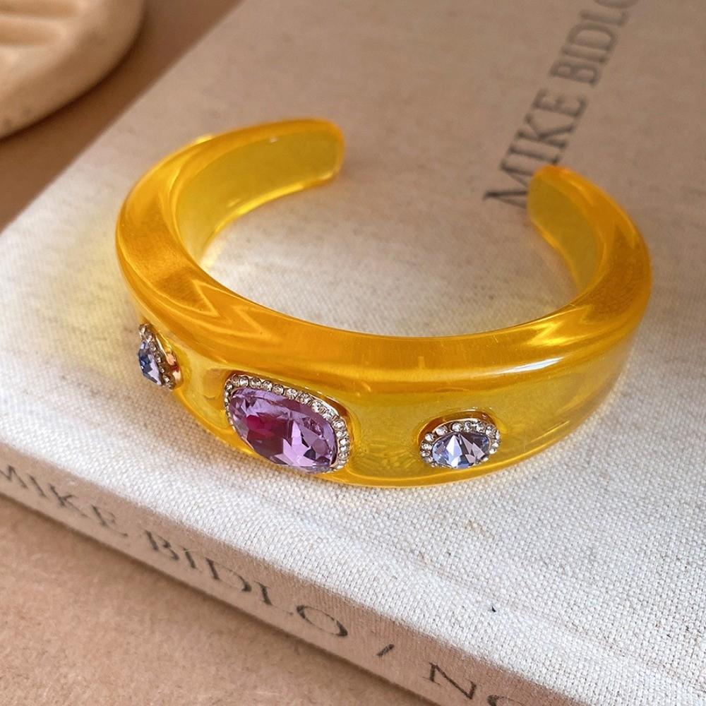 Smudging Irregular Wide Open Bracelet Europe American Style Dopamine Hand Ring  Party Gift