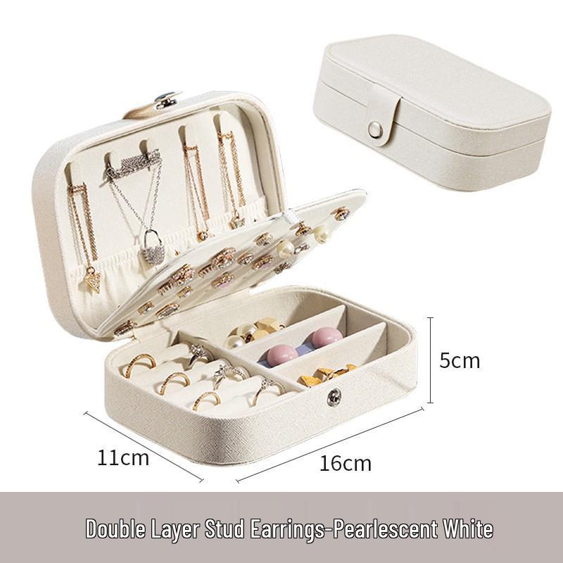 Exquisite Portable Jewelry Storage Box for Earrings, Rings & Necklaces