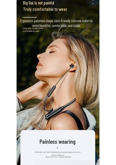 2026 Model Genuine Bluetooth Neckband Earphones: 200-Hour Battery, In-Ear Noise Cancellation, Perfect for Gaming and Sports.