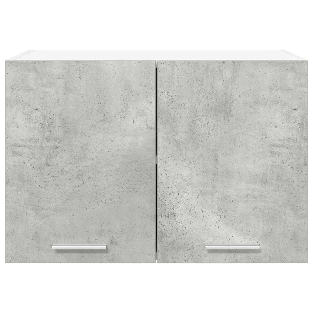 Wall Mounted Cabinet with Door 2 pcs Concrete Grey and White 60 x 31 x 40 cm