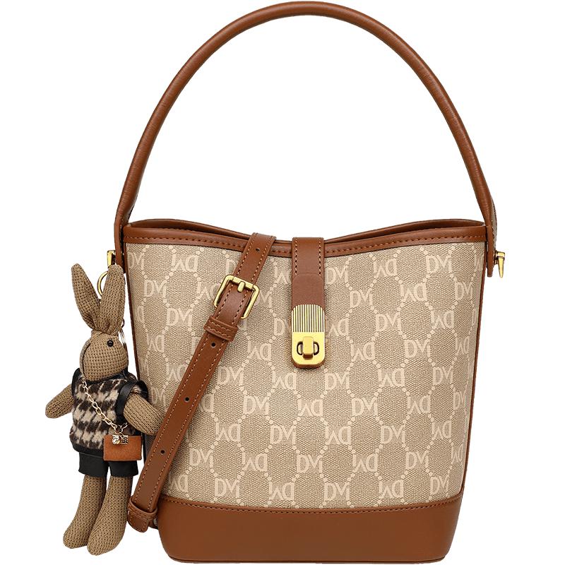 Женская сумка-ведро через плечо «Эгейское море» большой вместимости