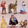 6Pcs/Set 6-10cm  Beauty And The Beast Cartoon GK Model Decor Doll Collection Statue Fashion Adorable Toys Kids Gift