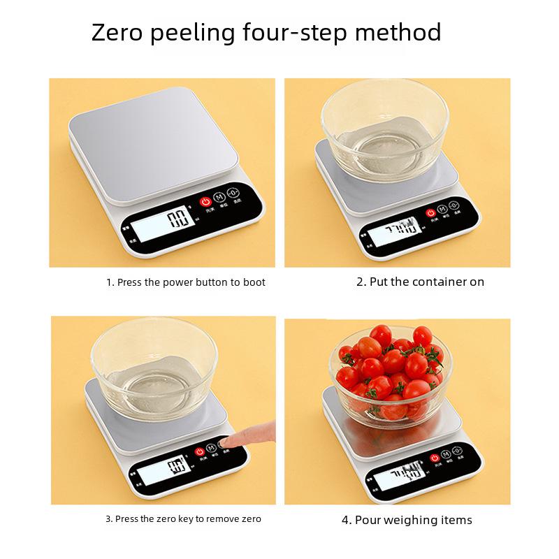 Beiyue High-Precision Stainless Steel Kitchen and Coffee Scale - 0.1g Accuracy