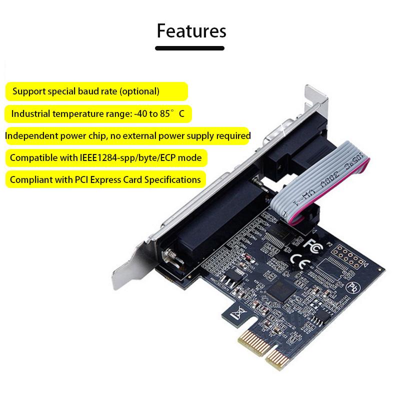 PCI E Sata Card Controller PCIE Expansion card Riser card dapter Converter PCIe express to parallel serial port card Extender PCIe Converter AX99100