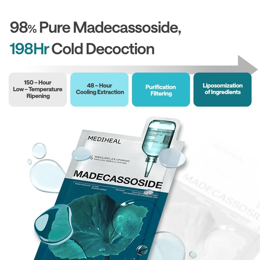 Mediheal Essential Mask Pack 10 Sheets Select One from 7 Types (MADECASSOSIDE, TEATREE, COLLAGEN, HYALURONATE, VITAMIN C, CERAMIDE, PDRN)