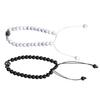 Stone Bracelet Adjustable Frosted Unique Fashionable White Black Turquoise Bracelet for Men Women