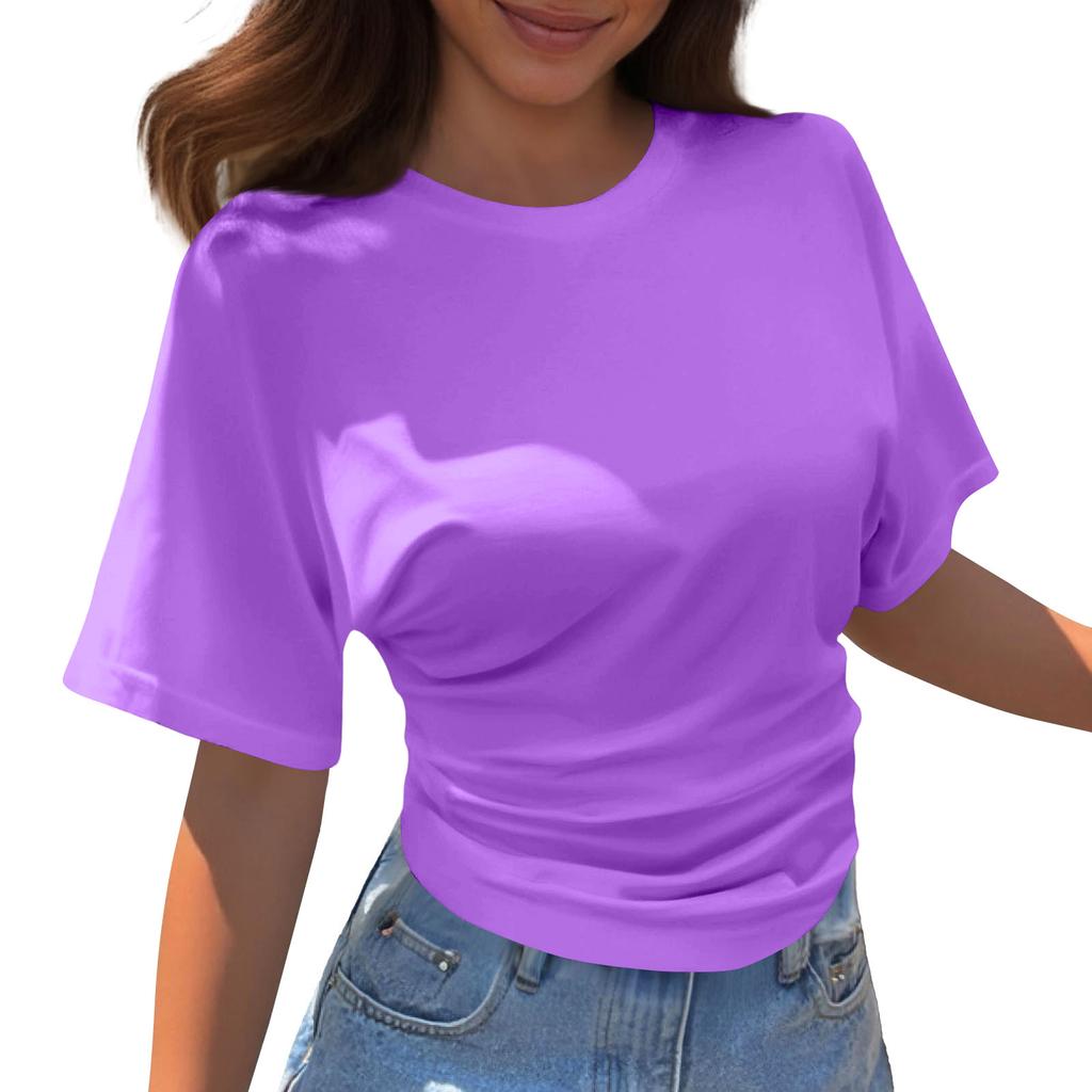 Women's Round Neck  Loose Lightweight Spring/Summer Top