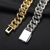 European & American 16mm-22mm Full Diamond Hip Hop Cuban Link Men's Fashion Zirconia Necklace