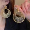 Exaggerated Hollow Circle Geometric Earrings Ins Fashionable High-end Earrings for Women